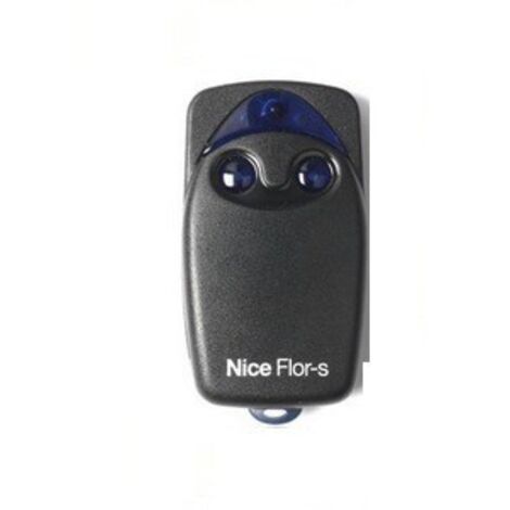 Émetteur de télécommande 2 canaux 433,92 MHz – Compatible récepteurs Nice Flor – Programmation autoapprentissage – Boîtier noir ergonomique - FLO2R-S
