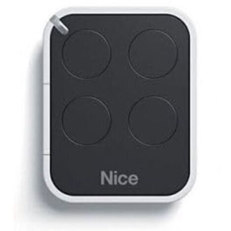 Émetteur de télécommande 4 canaux 433,92 MHz – Compatible avec les moteurs Nice – Conception ergonomique pour une utilisation quotidienne – Noir/Blanc