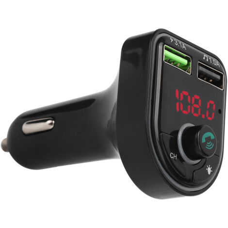 Émetteur FM Bluetooth pour Autoradio avec Chargeur USB et Éclairage d'Ambiance