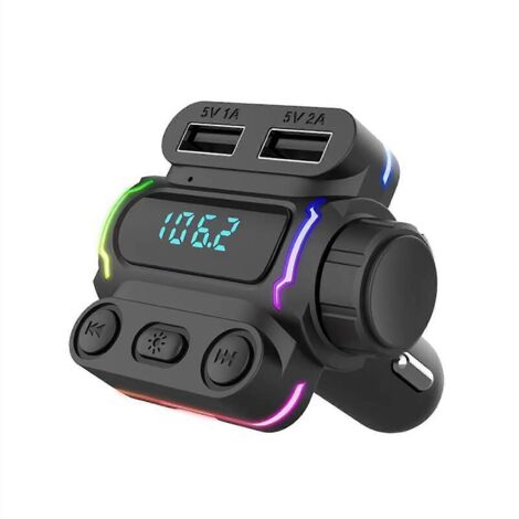 Émetteur FM P7 BT5.0 pour autoradio / Adaptateur audio avec double chargeur USB