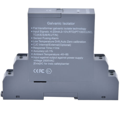 Émetteur isolateur de signal de tension et de courant GLC, 1 entrée, 1 sortie, distributeur d'alimentation enfichable, 0-10 V CC