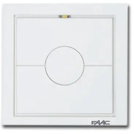 Émetteur mural 433 MHz 1 canal – Commande récepteurs FAAC TM2 – Portée 150 m – Pile lithium 3V CR2430 incluse