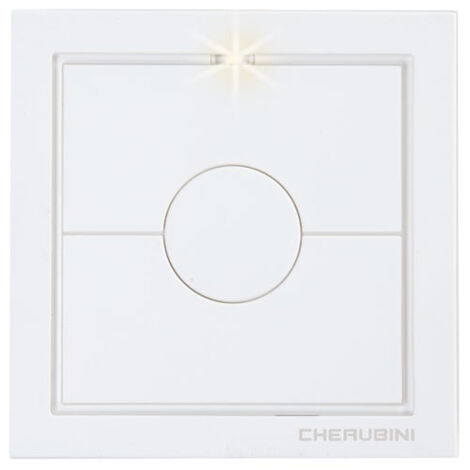 Émetteur mural encastrable CHERUBINI Giro A530090L 1 canal Blanc extra-plat