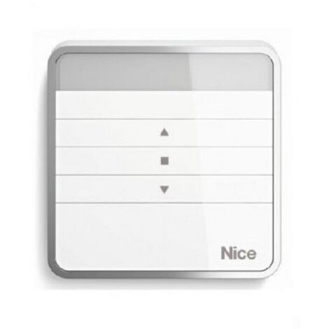 Émetteur mural Nice Domi W1 – Télécommande 1 canal 433.92 Mhz – Alimentation 2 piles AAA – Portée 200 m extérieur