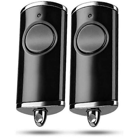 Émetteur portatif pour porte de garage Hormann HSE1-868-BS, noir brillant, fonction 1 bouton, pour Hormann HS1 HSE2 BiSecur