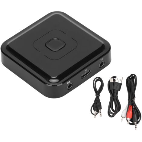 Émetteur Récepteur Audio Bluetooth 5.1 2 en 1, Adaptateur Sans Fil pour Voiture TV Casque avec Connexions AUX RCA 3.5mm
