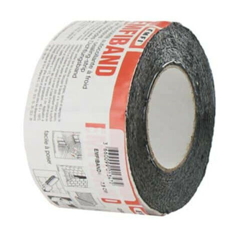 Emfi – Bande d'étanchéité autocollante à froid 10cm – Bitume modifié – Longueur 10m – Multi-supports pour réparations étanches