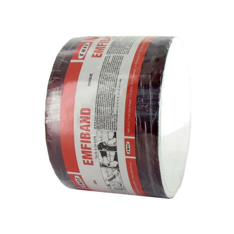 Emfi – Bande d'étanchéité autocollante à froid 10cm x 10m – Bitume modifié – Multi-supports : bois, béton, métal – Températures -20°C à +80°C