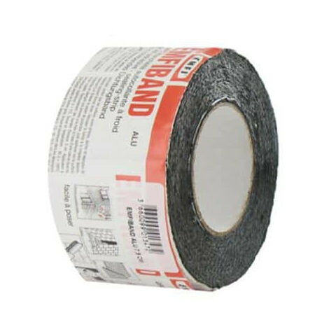 Emfi – Bande d'étanchéité autocollante à froid 10cm x 10m – Bitume modifié pour surfaces variées – Températures -20°C à +80°C