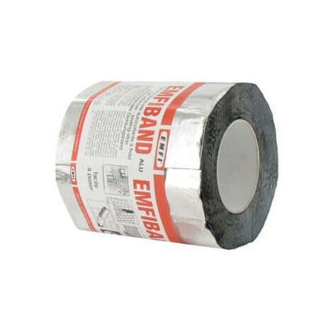 Emfi – Bande d'étanchéité autocollante à froid 15cm x 10m – Bitume modifié – Pour surfaces variées – Températures -20°C à +80°C