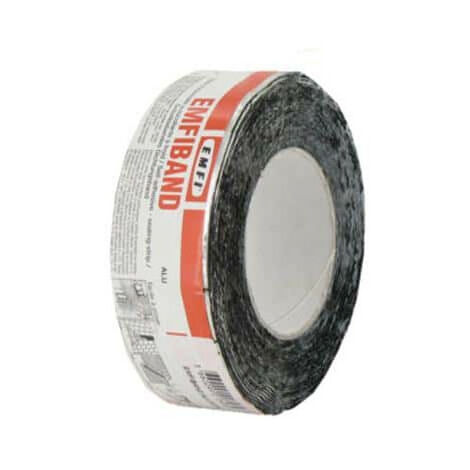 Emfi – Bande d'étanchéité autocollante à froid 5cm x 10m – Aluminium modifié pour surfaces variées – Températures de -20°C à +80°C