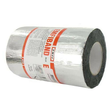 Emfi – Bande d'étanchéité autocollante à froid 22,5cm x 10m – Bitume modifié – Multi-supports pour asphalte, béton, bois, métal