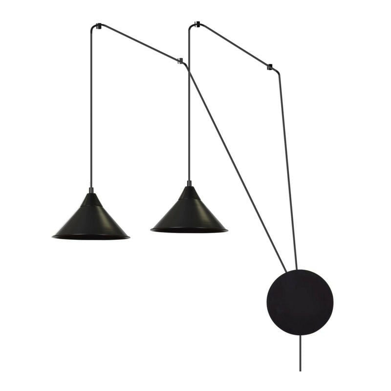 Emibig Lighting - Emibig abramo Plafonnier suspendu noir 2x E27