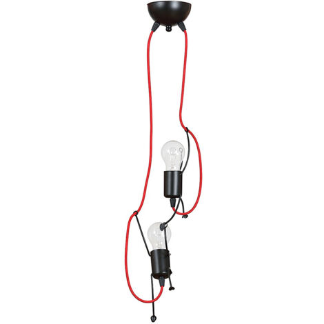 Emibig BOBI Plafonnier suspendu noir 2x E27