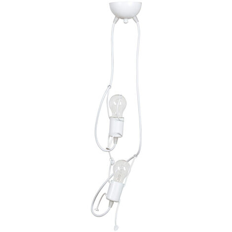 Emibig BOBI Plafonnier Suspendu Slim Blanc 2x E27