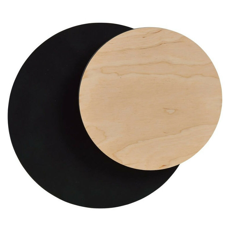 Emibig Lighting - Emibig circle Applique murale affleurante en bois noir 1x G9