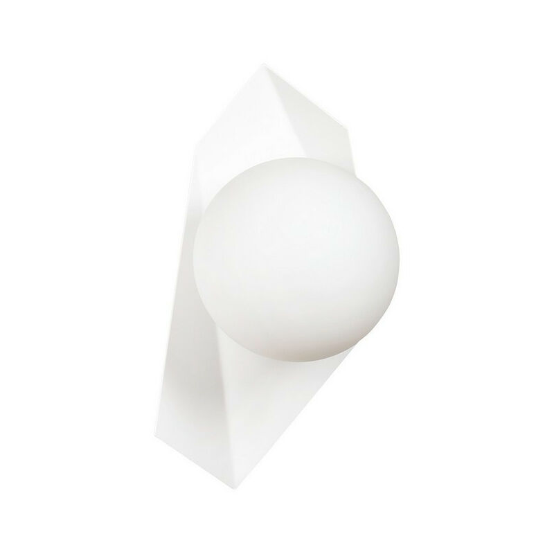 Emibig Lighting - Emibig drifton Applique murale globe blanche avec abat-jour en verre blanc, 1x E14