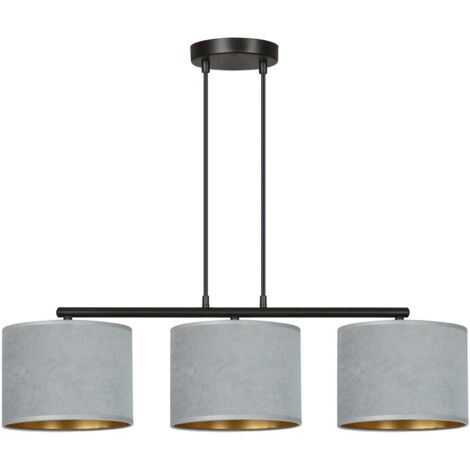 Emibig Hilde lampadario 3xE27 grigio oro nero dimmer