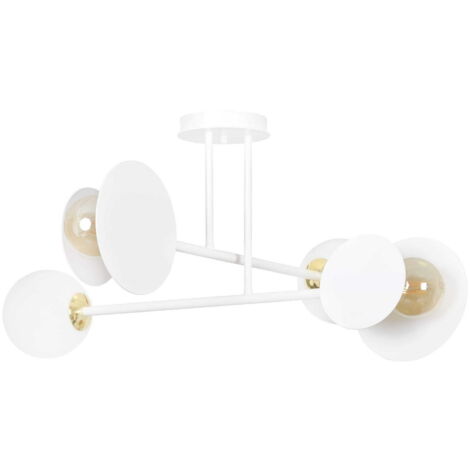 Emibig Minerva plafoniera bianca 4xE27 metallo 80 cm