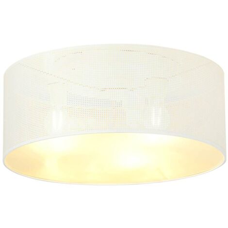Emibig plafoniera Aston 3 luci E27 bianco oro metallo 50cm
