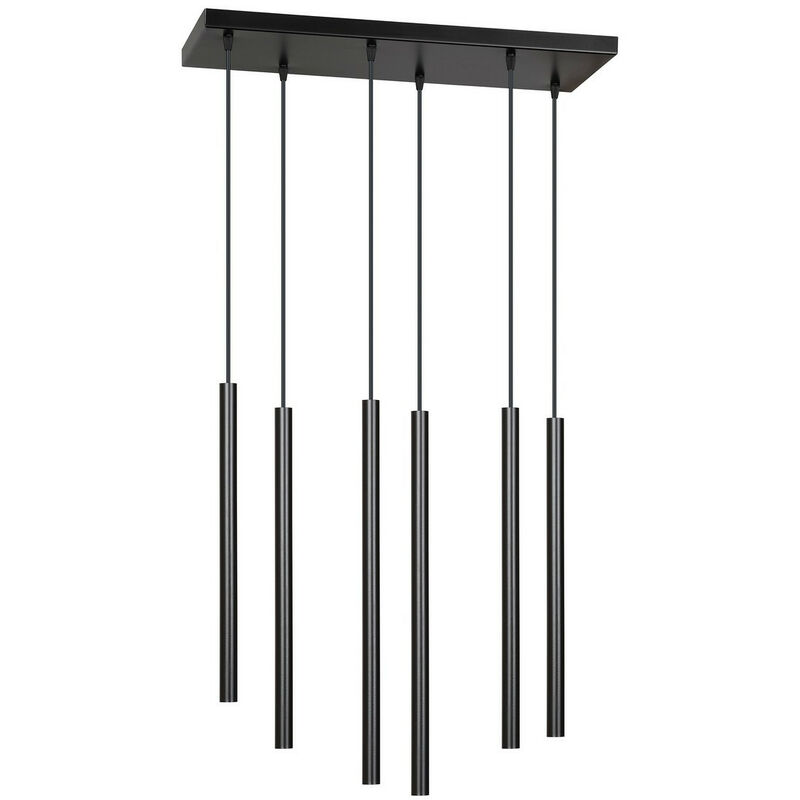 Emibig selter Plafonnier Suspendu Cluster Noir 6x G9