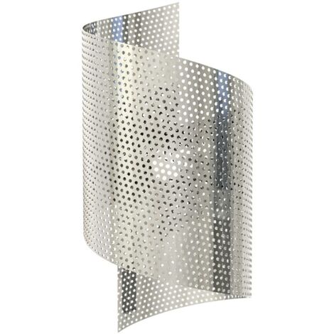Emibig SPIRAL Modern Chrome Wall Sconce Lamp, Spiral Steel Mesh Shade, 1x G9 Bulb Socket Max 8W, Indoor IP20 Minimalist Wall Light for Hallway Bedroom Living Room