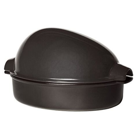 Emile Henry eh349542 Rostiera in Ceramica, Ceramica, Carboncino, x-Large