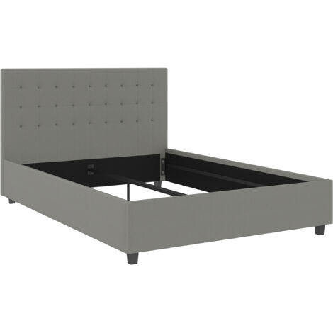 Emily-Lit 140x200 cm en tissu gris clair