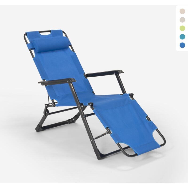 

Emily Lux tumbona plegable de playa y jardín multiposición Zero Gravity | Azul Marino