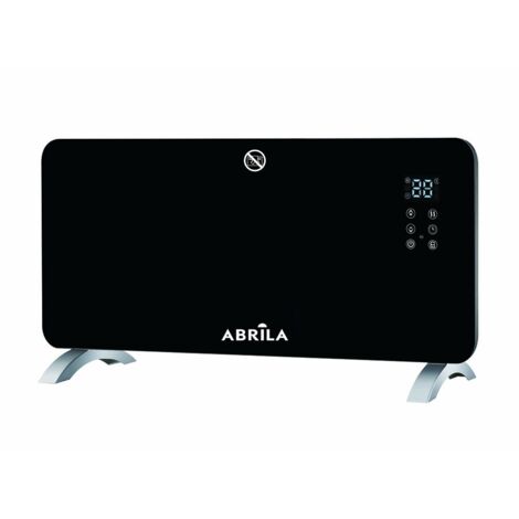 Emisor termico cristal gaban 2000w negro control wifi 2potencias temporiz.mural/portat.38x92x6,68 cm