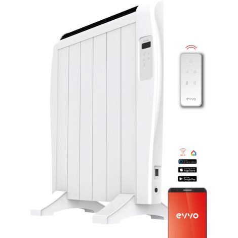 Emisor Térmico EVVO C6 Blanco, 900W, 6 elementos, Wifi, Control remoto, Temporizador