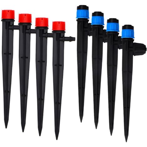 Emisores de riego ajustables de 360 grados, 8 piezas, goteros de riego, riego automático, aptos para tuberías y mangueras de riego, 0-15.8 GPH (para mangueras de 1/4 de pulgada)