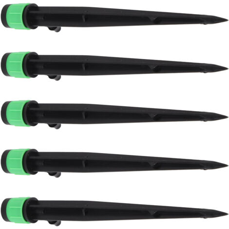 Emisores de riego para jardín – 100 unidades, ajustables 360°, diseño de boquilla tipo hongo, para insertar en el suelo, material PE, 13 cm, color verde