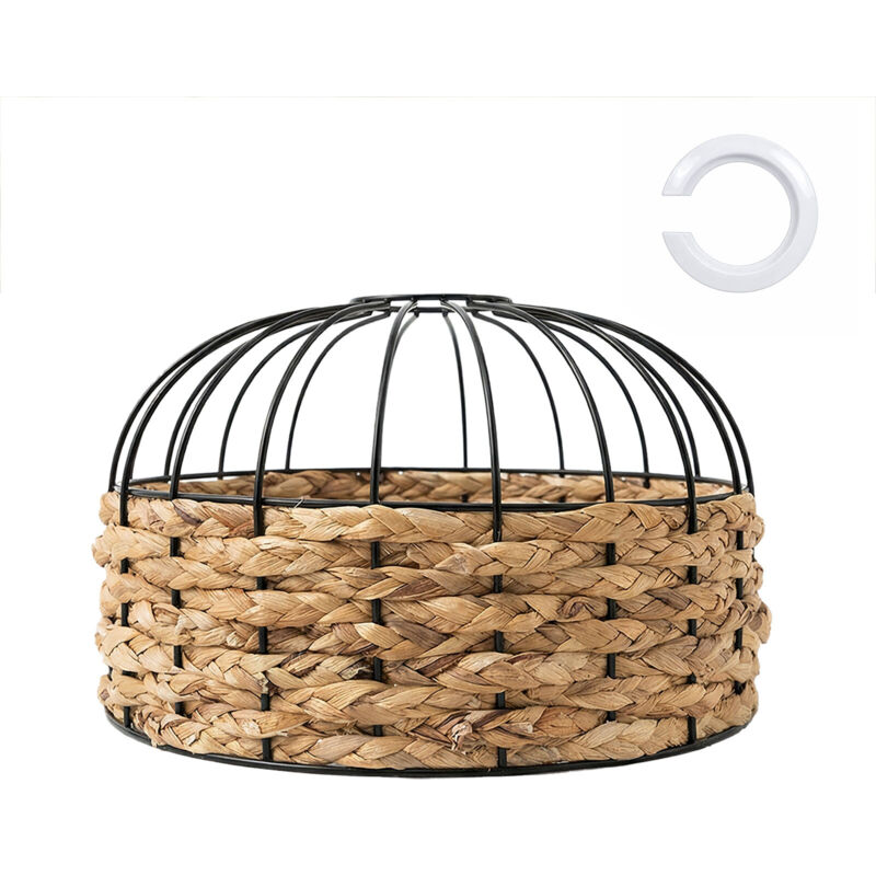 Emitto Modern Ceiling Pendant Light Shade Rattan Style Woven Lamp Shade 25cm