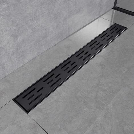 EMKE 2 in 1 Tile Insert Linear 304 Stainless Steel Rectangle Linear Bathroom Floor Drain with Floor Drain Core Filter Screen, 600mm