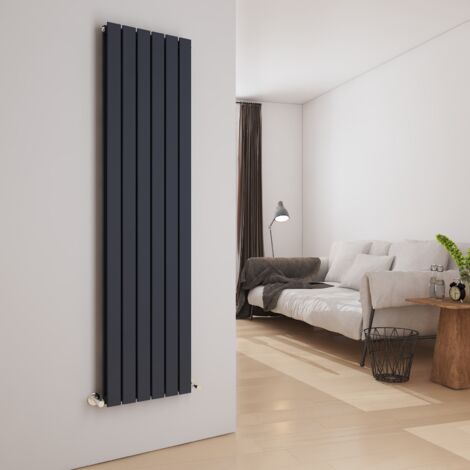 EMKE Anthracite Vertical Double Flat Panel Radiator Effortless Heating with Designer Radiator, 1800x450mm