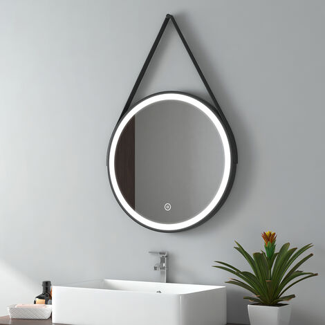 EMKE Badspiegel Runder Spiegel mit Beleuchtung Wandspiegel
