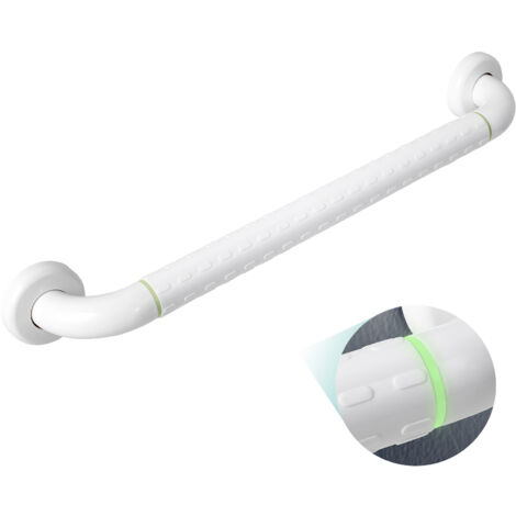 EMKE Barre de maintien, Poignée de douche antidérapante avec anneau lumineux, Blanc, 40 cm