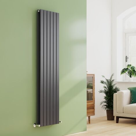 EMKE Double Flat Panel Radiator Environmentally Friendly Central Heating Heater, Anthracite 1800x450mm