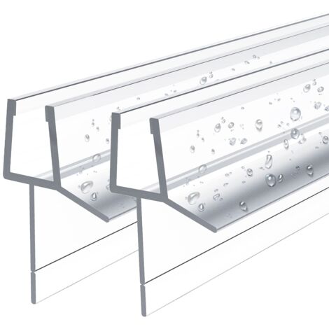 EMKE Guarnizione di ricambio per doccia, per vetro spesso 4-6 mm, 600 mm, guarnizione per porta della doccia, con labbro di tenuta rimovibile da 4 mm, altezza 16 mm, 1 pezzo