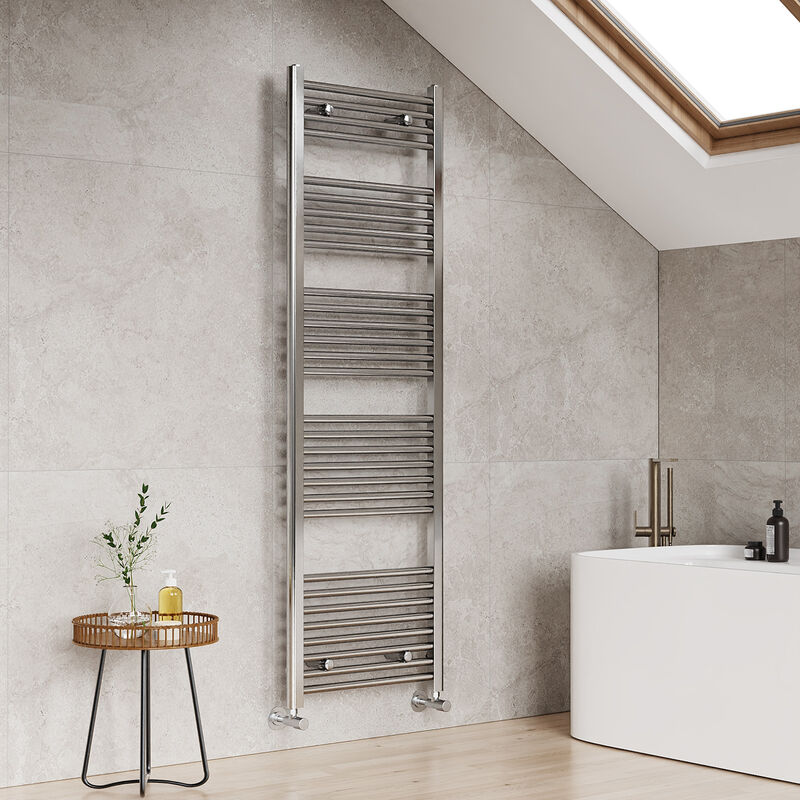 Central Heating Towel Rails Heated Towel Rail Bathroom Radiator Warmer 1600x500mm, Chrome - Emke