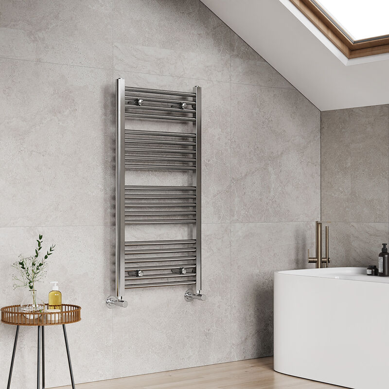 Central Heating Towel Rails Heated Towel Rail Bathroom Radiator Warmer 1000x500mm, Chrome - Emke