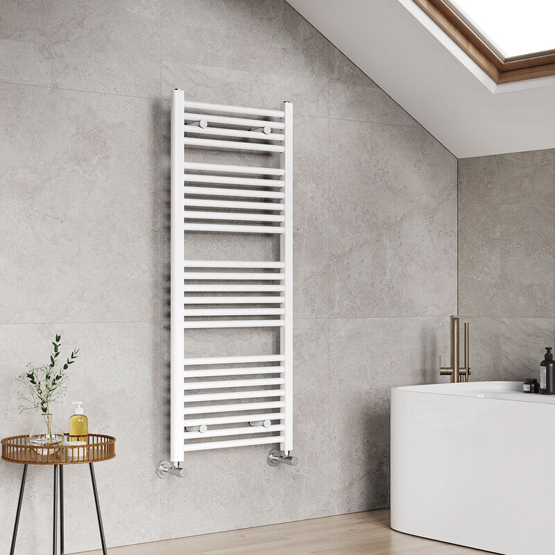 Emke - Central Heating Towel Rails Heated Towel Rail Bathroom Radiator Warmer 1200x500mm, White