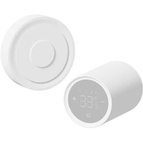 EMKE Heizkörperthermostat mit LED-Display Kindersicherung und App-Steuerung Kompatibel mit Alexa und Google Assistant inklusive Tuya Zigbee Hub
