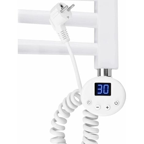 EMKE Heizstab mit Thermostat und LCD Bildschirm 300W, Heizpatrone für Badheizkörper Heizelement aus Edelstahl Heizungen Heizkörper Heizelemente