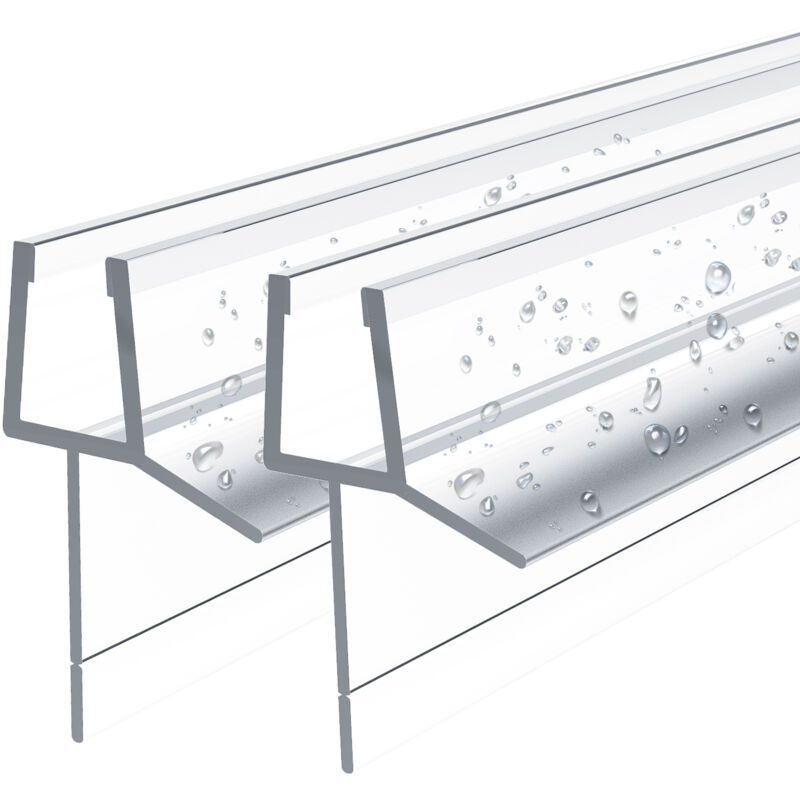 Emke - Joint de douche pour 4-6mm de verre Joint de douche en pvc porte de douche ou cabine de douche joint, modèle 4, 60cm 2 pièce