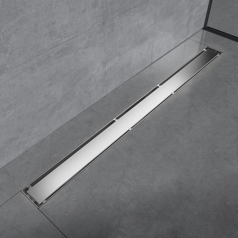 Linear Shower Drain 900mm, 304 Stainless Steel Floor Drain Tile Insert Shower Linear Wet Room Drain, 2 in 1 Shower Drain - Emke