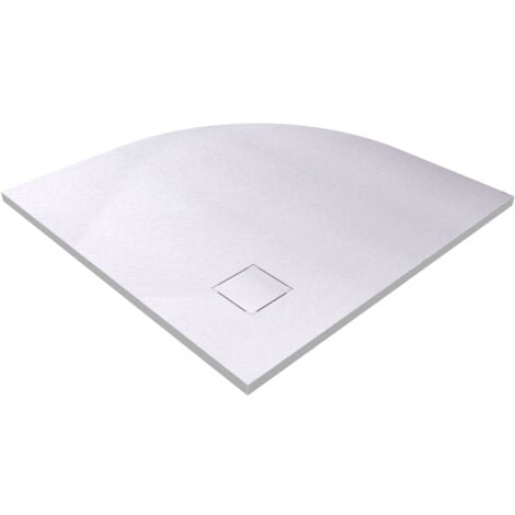 EMKE Plato de ducha Plato de ducha semicircular antideslizante SMC, Blanco 80 x 80 cm