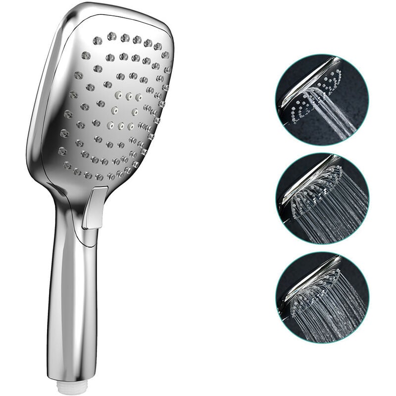 Emke - Pommeau Douchette Pommeau Douche Salle de Bain Economie d'Eau Pommeau de Douche avec finition chromée, 24 x 11 cm Pommeau de Douche