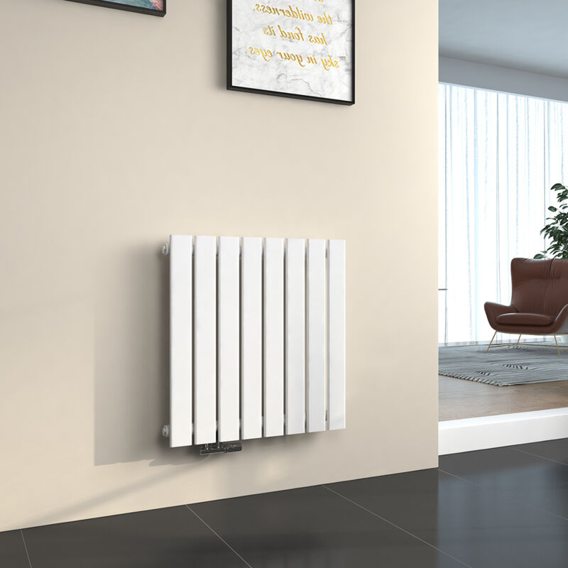 Emke - Radiateur à Eau Chaude Radiateur eau chaude en acier Radiateur plat Design vertical Simple Couche 63x62cm Blanc